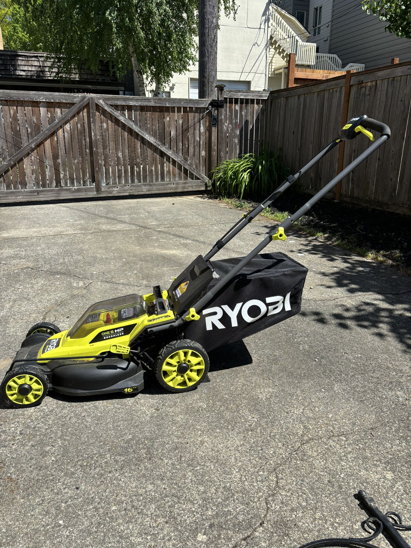 16’ RYOBI electric Lawn Mower + 2 Battery/chargers