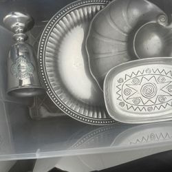 Wilton Armetale Vintage of PA-platters - Bowl -cup-6 Pieces 