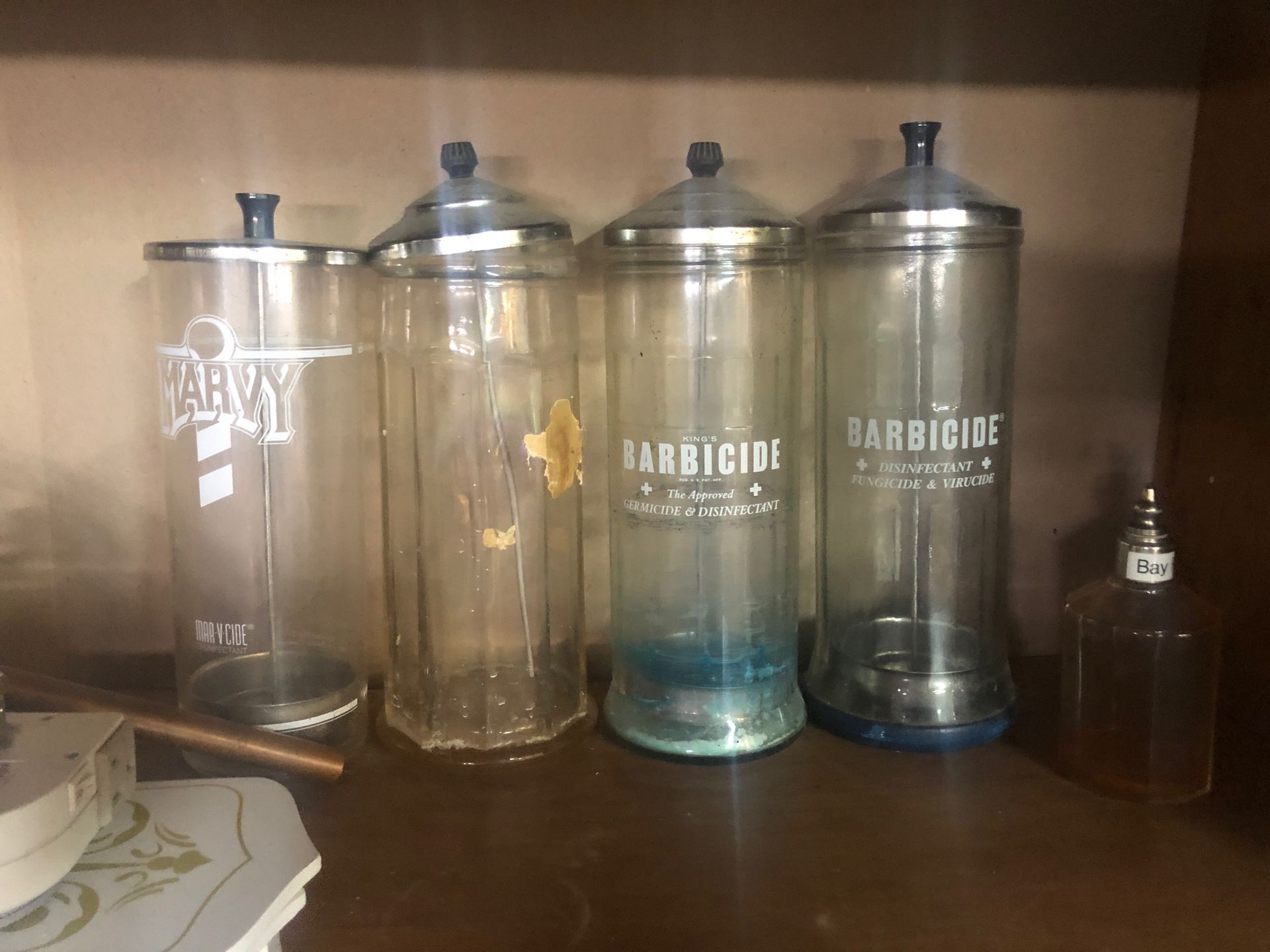 Barber bottles selling the set