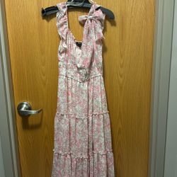 Dress With Matching Bow For Hair 