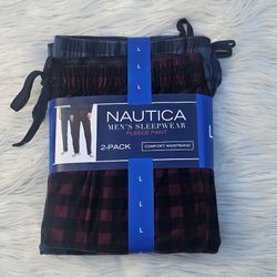 Nautica men's sleepwear online fleece pant 2 pack