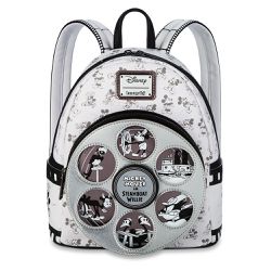 Disney 100 Year Mickey Mouse Steamboat Willie Loungefly Backpack 