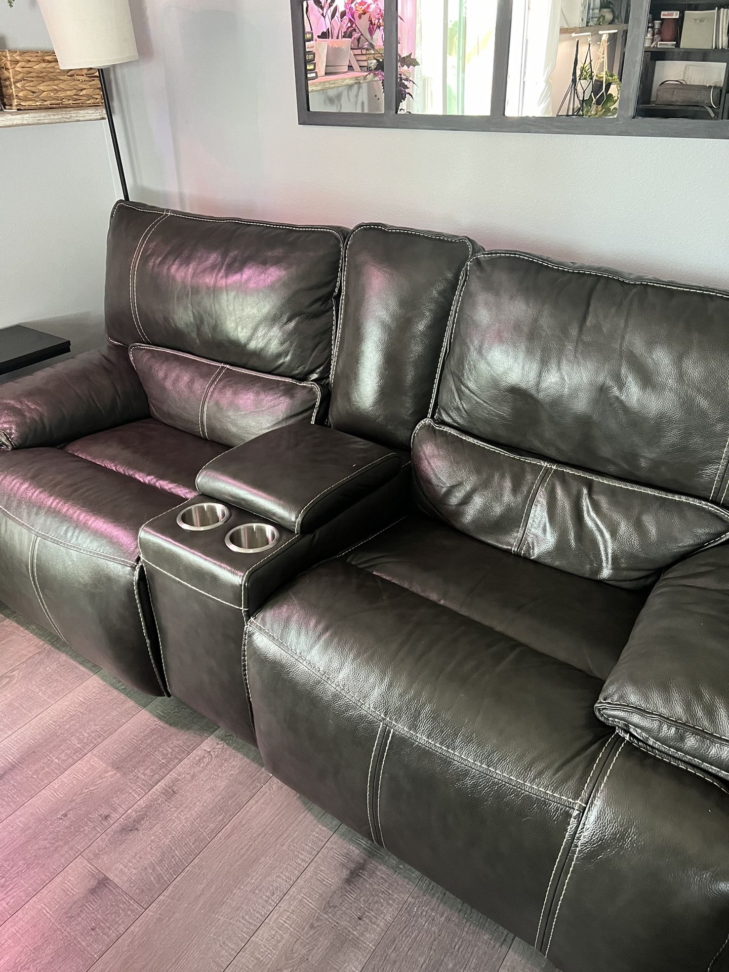 Leather Sofa Set