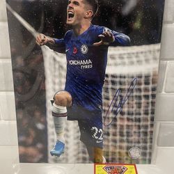 Christian Pulisic Chelsea FC Autographed Signed 8x10 Photo With COA 