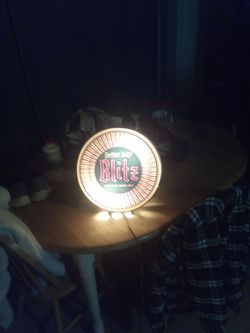 Blitz weinhard 1955 tabletop motion beer sign