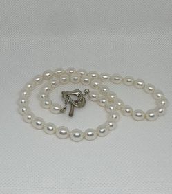 Authentic Tiffany & Co Elsa Perreti Open Heart Pearl Necklace