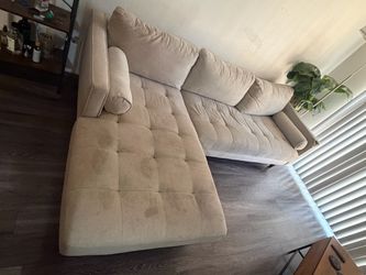Living Spaces Lukas Sectional Sofa w/ Chaise Lounge – $225 OBO