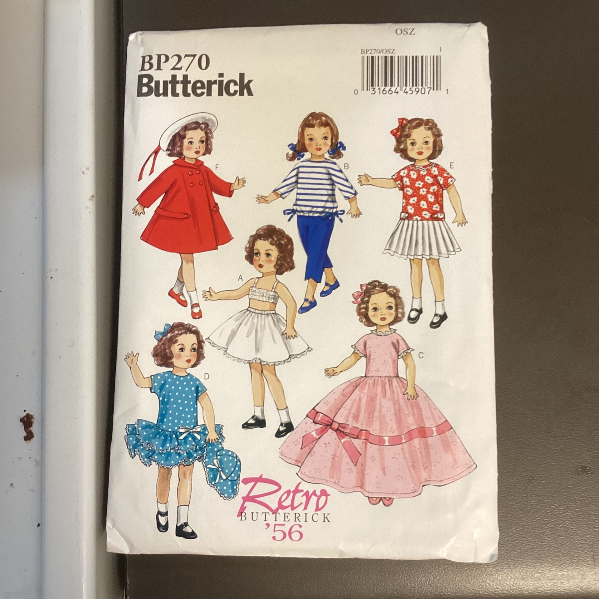 Butterick Vintage 18” Doll Clothes