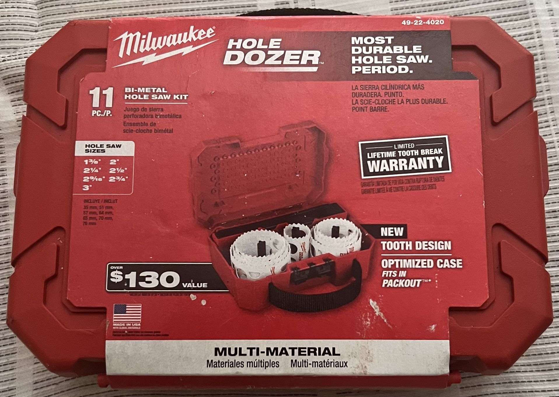 Milwaukee Bi-metal Hole Saw Kit Hole Dozer
