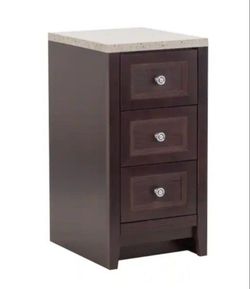 Delridge 14 in. W x 17 in. D x 30 in. H Chocolate Linen Cabinet