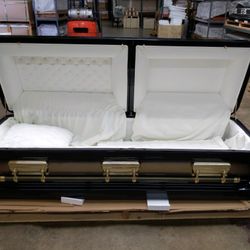 Ebony Gold Finish Casket
