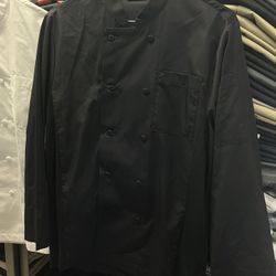 Chef Coat Black Long Sleeve Size XS, S, 4XL / Camisa Para Cocinero