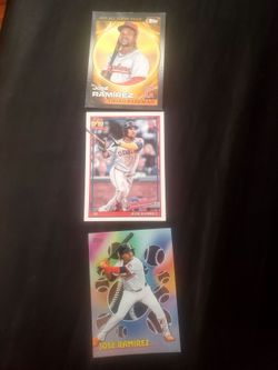 José Ramírez Topps Baseball Card Lot (3)