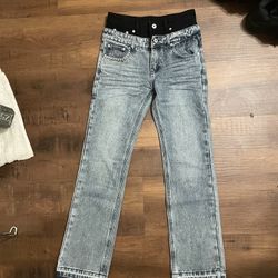 Slim fit double waisted skinny blare denim jeans size 30 