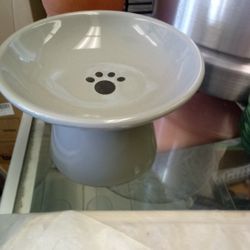 Necoichi Tilted Stress Free Raised Dog Food Bowl. 