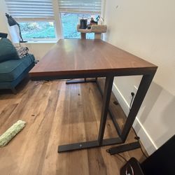 Pilson Graphite Desk with Walnut Top