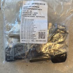 NEW Honda / Acura Transponder Key – CHIP ID 46 (Uncut) 