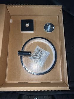 Emtek Modern Towell Ring Polish Chrome