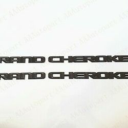 2pcs. Set Jeep New Edition Grand Cherokee Gloss Black Emblems