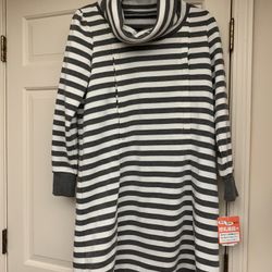 NWT Black/ white stripes dress, size M