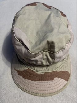 US Military Desert Camo Patrol Cap Hat with Ear Flaps Size 6 1/2