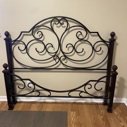 Queen Sized Bed Frame- Bronze Metal- $25