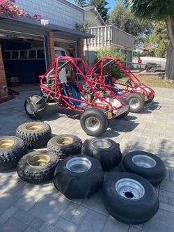 Pair of 1985 FL350 Honda Odyssey ATVs + 8 Sand Tires/Wheels