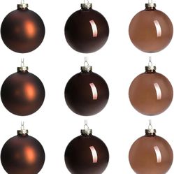 Christmas Ball Ornaments, Set of 9, 3' Hanging Christmas Baubles for Xmas Tree Decoration, Wedding Party Gift