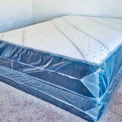 Set Queen Size Mattress Double Sided 10”Brand New In Plastic Delivery Available 