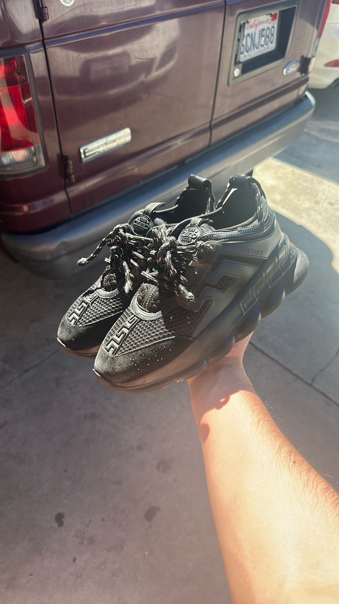 Versace Chain Reaction Size 6.5-7.5 Authentic