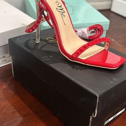 Size 6 1/2 Strappy Red heels