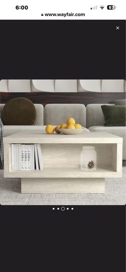 Caomhan Pedestal Coffee Table with Storage    60 $110