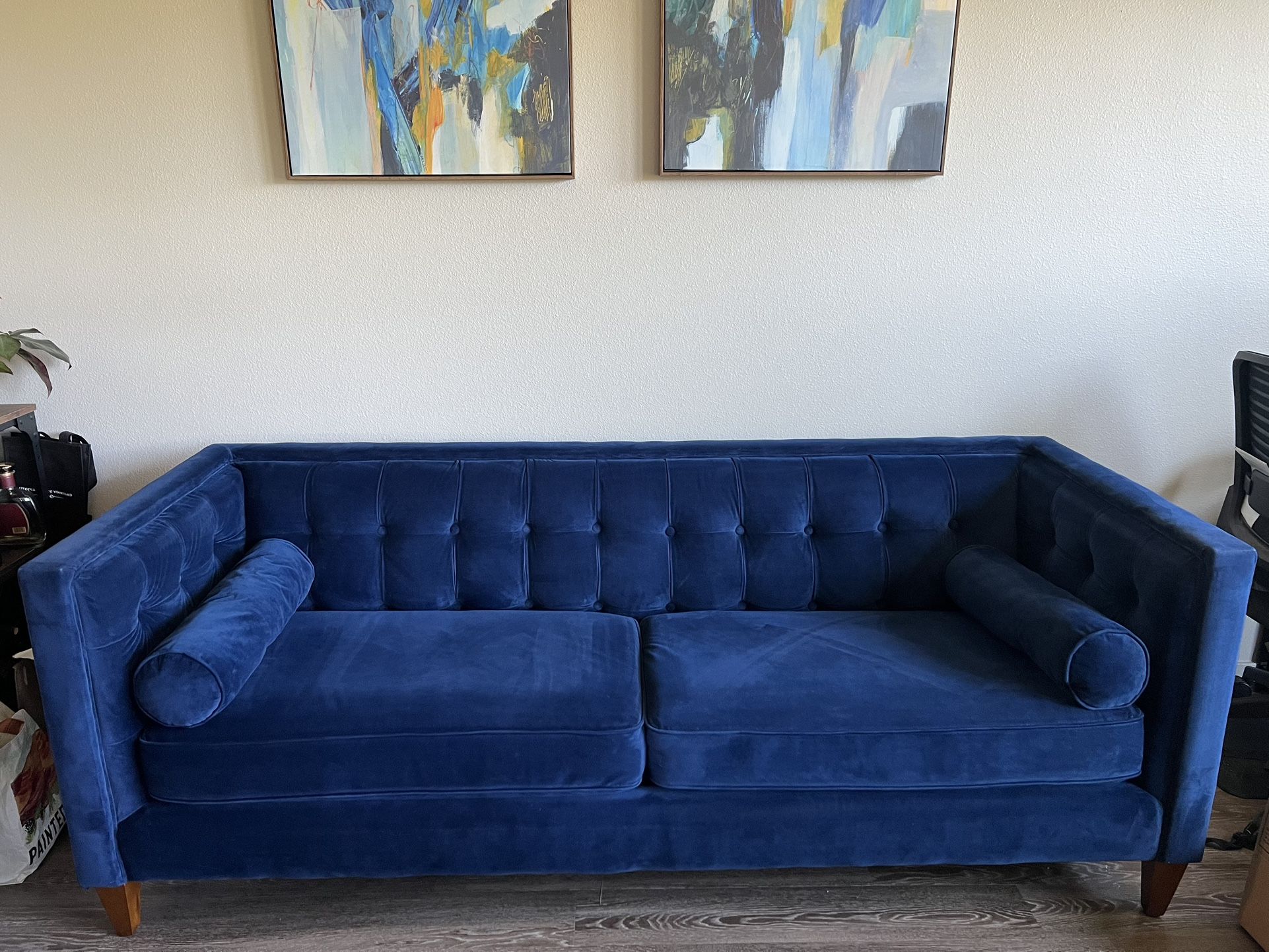 Velvet Blue Couch