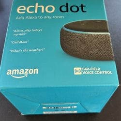 Amazon Echo Dot (3rd Generation) Smart Speaker - Charcoal.- Christmas Gift 