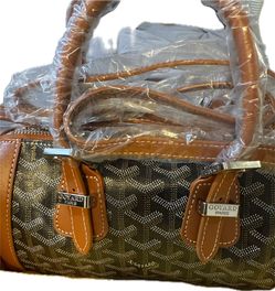 Luxury Brown Boston Duffel Bag – Brand New with Dust Bag