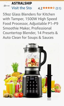 New inbox multifunction cooker blender glass jar
