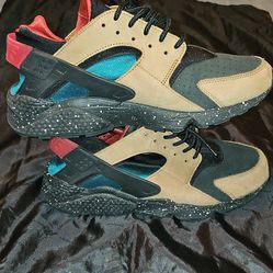Nike Air Huarache DD1068-201 Light British Tan Geode Green Nubuck Men's Sneaker