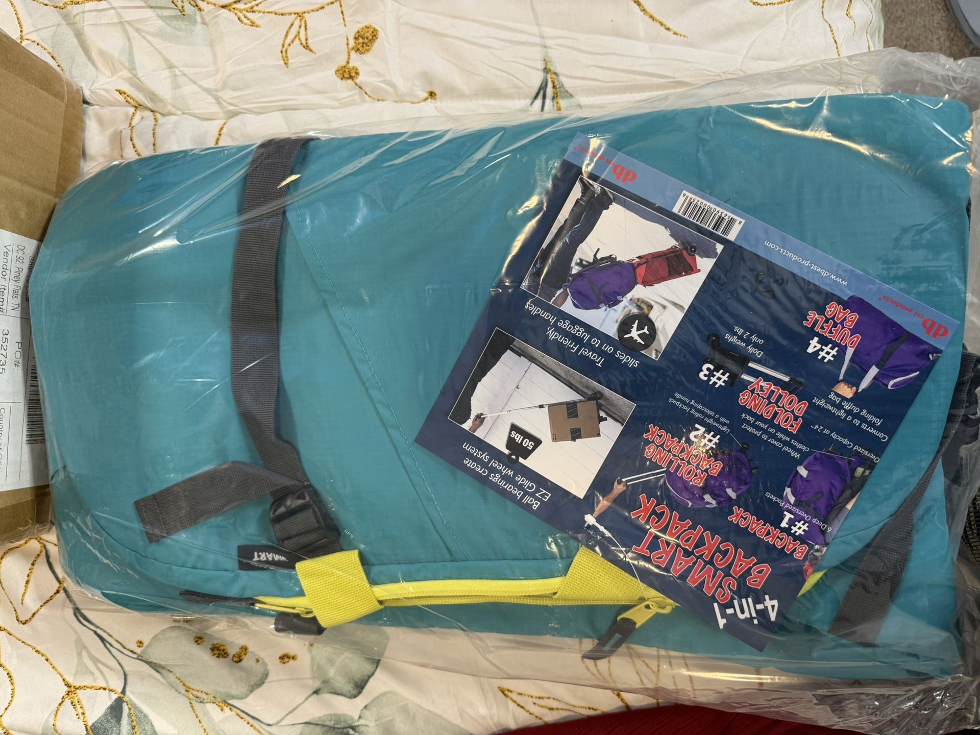 4 In 1 Smart Backpacks With Rolling/Folding Dolley Brand New