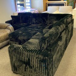 Black Cord Sectional Was $1099 Online Now $499. Full Price For sectional Not A Down Payment Etc 
