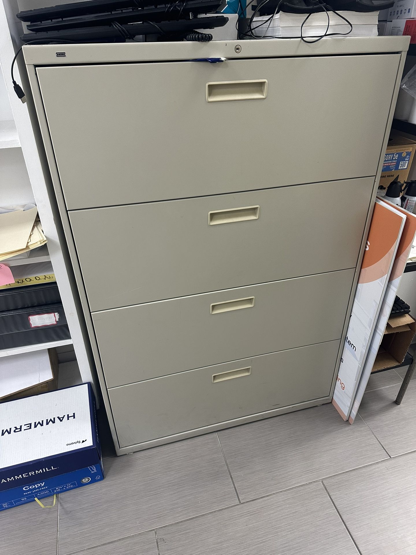 4 Drawer Large Lateral File Cabinet