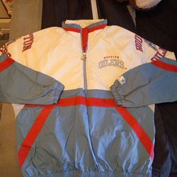HOUSTON OILERS THROWBACK JACKET 