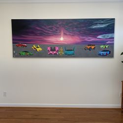 Cars Acrylic Canvas Painting Home Wall Art Decor 