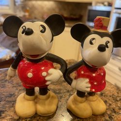 Mickey And Minnie Reproduction Figuren Porcelain Japan