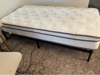 Twin bed frame and 10” twin mattress