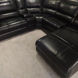 SECTIONAL GENUINE LEATHER RECLINER ELECTRIC ...DELIVERY SERVICE AVAILABLE