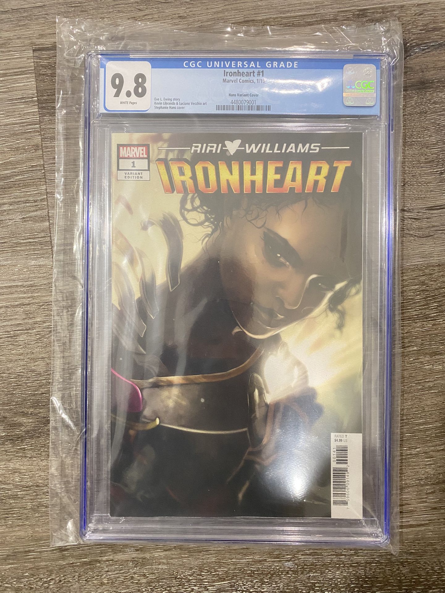 IRONHEART #1 1:50 Stephanie Hans Variant CGC 9.8 NM/MT Marvel 2019 Riri Williams