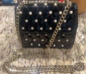 Free People Bags | New Free People Black Pearl Bag | Color: Black/White 