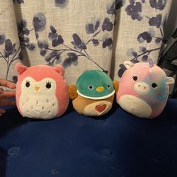 3 Mini Squishmallow 