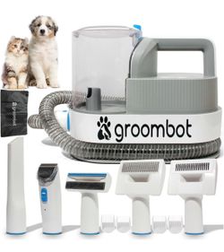 Pet Grooming Kit & Vacuum, Low Noise Suction, 2.5L Large Hair Collection Box, 5 Professional Grooming Tools for Shedding, Trimming, and More for Dogs 