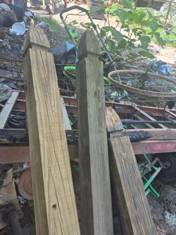 4×4 Pressure Treated Fence Posts w/  chamfred tops
